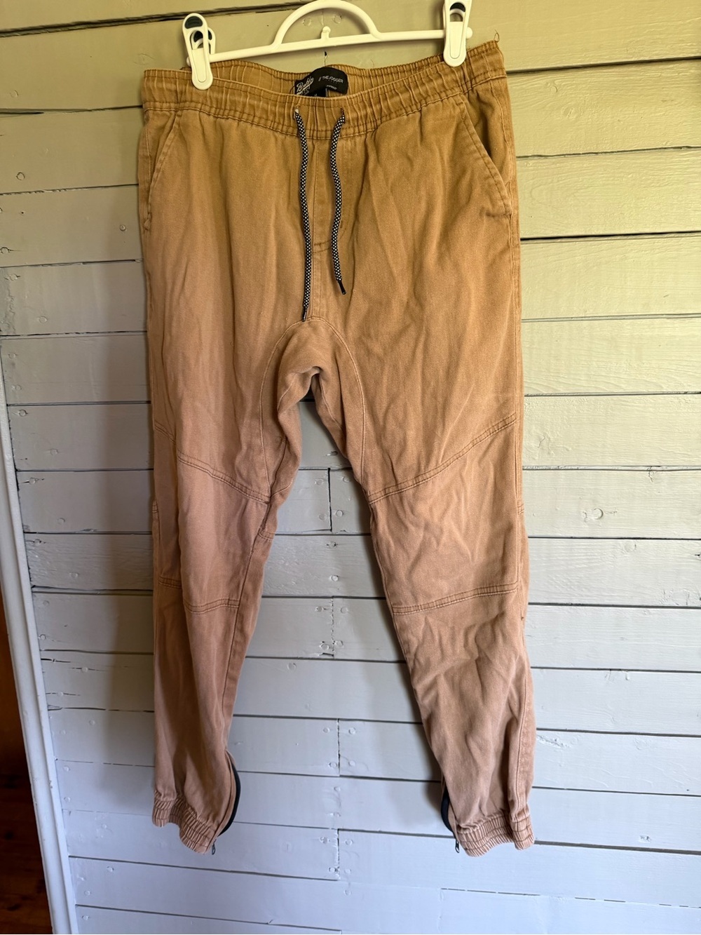 Men's Tan Drawstring Joggers
